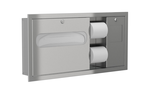 Bradley
5961_11
Combination Unit Seat Cover Dispenser / Dual Roll Tissue Dispenser w/ Waste Recept