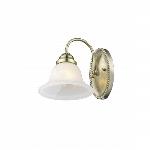 Livex
1531-01
1 Light Antique Brass Bath Light White Alabaster Glass Antique Brass