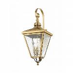 Livex
2036-01
4 Light AB Outdoor Wall Lantern Clear Water Glass Antique Brass